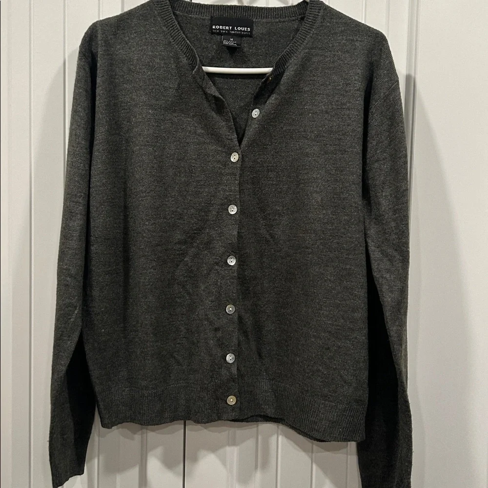 Robert Louis Dark Gray Women's Cardigan